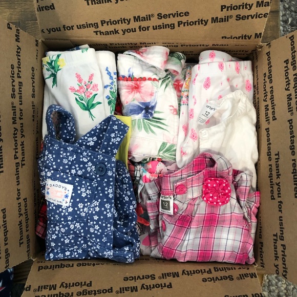 Mystery Box - 12-Month Girl Clothes - Predominately Spring - Nearly All Carter’s - Picture 1 of 1